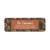 Chickadees Gold Pink Pattern Etiket (Voorkant)