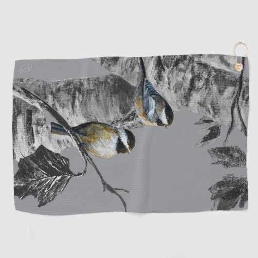 Chickadees Golfhanddoek (Horizontaal)