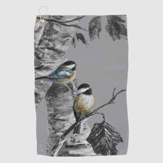 Chickadees Golfhanddoek (Voorkant)