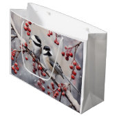 Chickadees Groot Cadeauzakje (Voorkant Gekanteld)