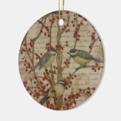 Chickadees Keramisch Ornament (Links)
