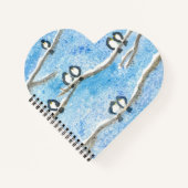 Chickadees on Tree Branches in Winter Snow Notebo Notitieboek (Voorkant)