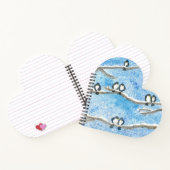 Chickadees on Tree Branches in Winter Snow Notebo Notitieboek (Binnen)