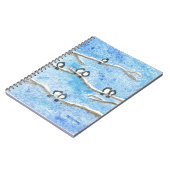 Chickadees on Tree Branches in Winter Snow Notitieboek (Linkerzijde)