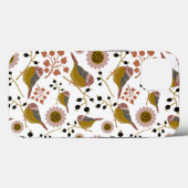 Chickadees Pink Gold Pattern Case-Mate iPhone Case (Achterkant (horizontaal))