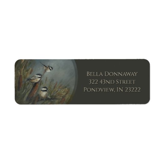 Chickadees Pond Etiket (Voorkant)