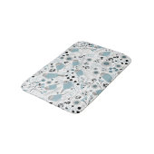 Chickadees Sweet and Cute Blue, Black en Grey Badmat (Gekanteld)