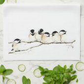 Chickadees Towel Theedoek (Gevouwen)