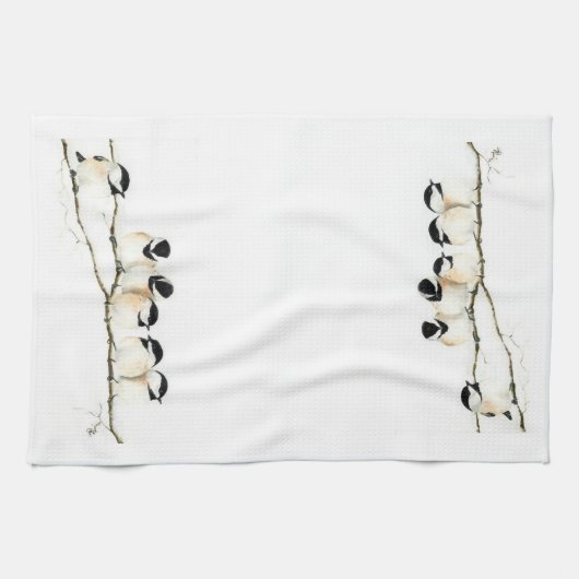 Chickadees Towel Theedoek (Horizontaal)