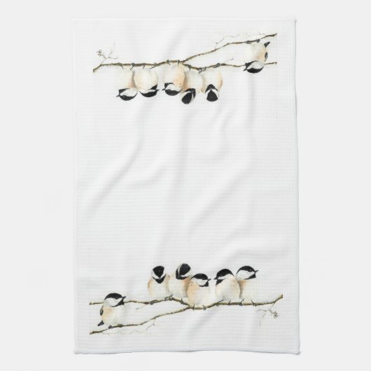 Chickadees Towel Theedoek (Verticaal)