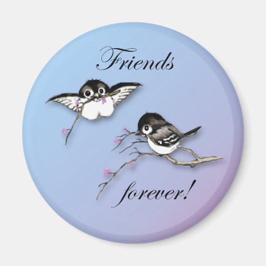 Chickadees vrienden voor altijd magneet (Voorkant)