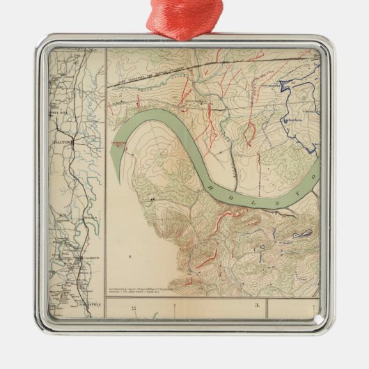 Chickamauga-campagne, Knoxville Metalen Ornament (Voorkant)