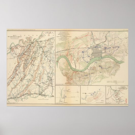 Chickamauga-campagne, Knoxville Poster (Voorkant)