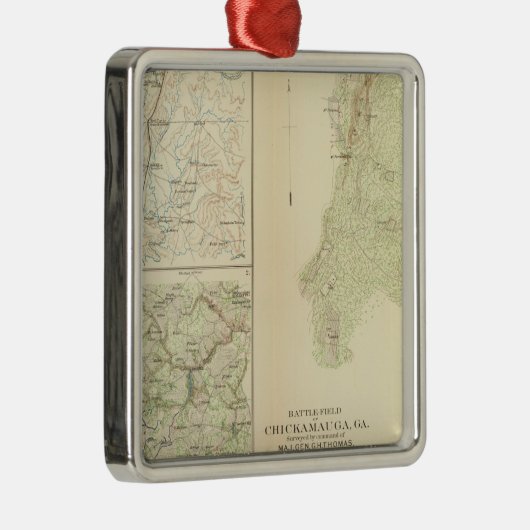 Chickamauga, Ga Metalen Ornament (Rechts)