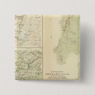 Chickamauga, Ga Vierkante Button 5,1 Cm