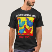 Chickasaurus Rex. T-shirt (donker) (Voorkant)