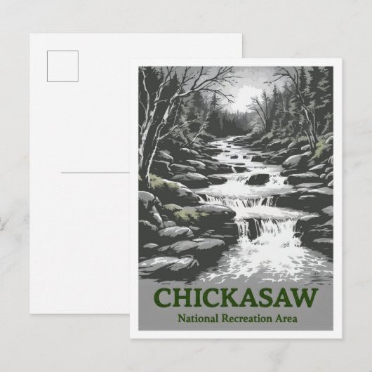 Chickasaw National Recreation Area Oklahoma Travel Briefkaart (Voorkant / Achterkant)