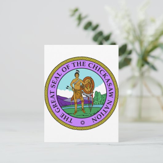 Chickasaw Seal Briefkaart (Staand voorkant)