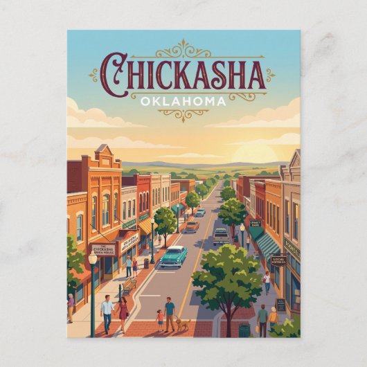 Chickasha, Oklahoma Briefkaart (Voorkant)