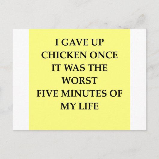 CHICKEN2.jpg Briefkaart (Voorkant)