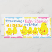 Chicken 1 Baby shower Invitation Kaart (Voorkant)