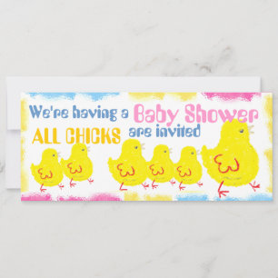 Chicken 1 Baby shower Invitation Kaart