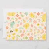 Chicken 1st Birthday Party Fotouitnodiging Kaart (Achterkant)