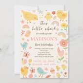 Chicken 1st Birthday Party uitnodiging (Voorkant)