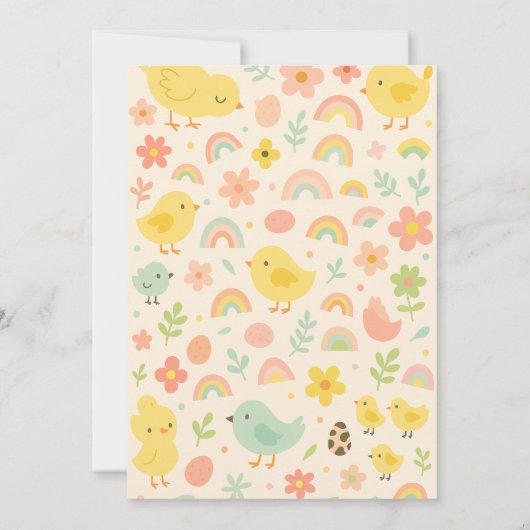 Chicken 1st Birthday Party uitnodiging (Achterkant)