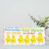 Chicken 2 Baby shower Invitation Kaart (Staand voorkant)