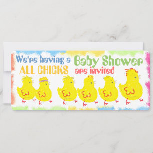 Chicken 2 Baby shower Invitation Kaart