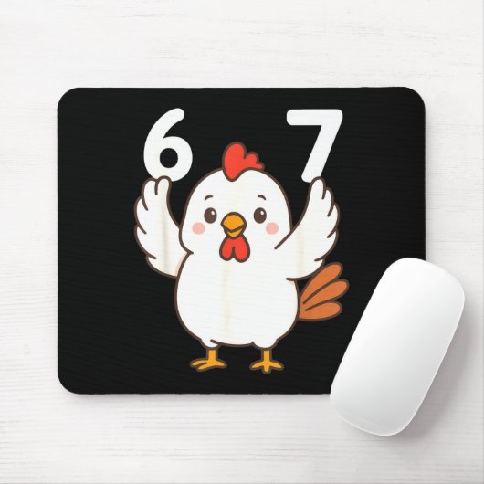Chicken 67 Meme Six Seven Funny Gen Alpha  Muismat (Met muis)