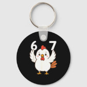 Chicken 67 Meme Six Seven Funny Gen Alpha  Sleutelhanger (Voorkant)