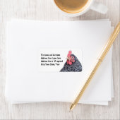 Chicken Afbeelding Barred Rock Laying Hen Etiket (Insitu)