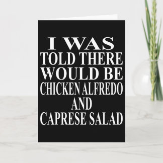 Chicken Alfredo Apparel Awesome Funny Caprese Sala Kaart