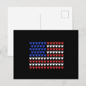 Chicken American Flag Chickens Boerderij Rooster G Briefkaart (Voorkant / Achterkant)