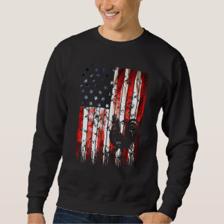 Chicken American Flag Rooster Patriottische boer v Trui