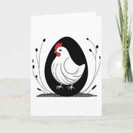 Chicken and Egg Art Kaart