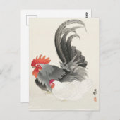 Chicken and Hen Painting van Ohara Koson Briefkaart (Voorkant / Achterkant)