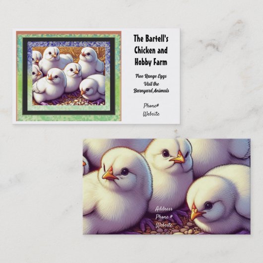 Chicken and Hobby Boerderij Visitekaartje (Voorkant / Achterkant)