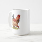 Chicken And Rooster Art, Poultry, Farm Animals Koffiemok (Voorkant links)