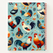 Chicken and Rooster Design Personaliseren Notitieboek (Achterkant)