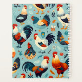 Chicken and Rooster Design Personaliseren Planner (Achterkant)