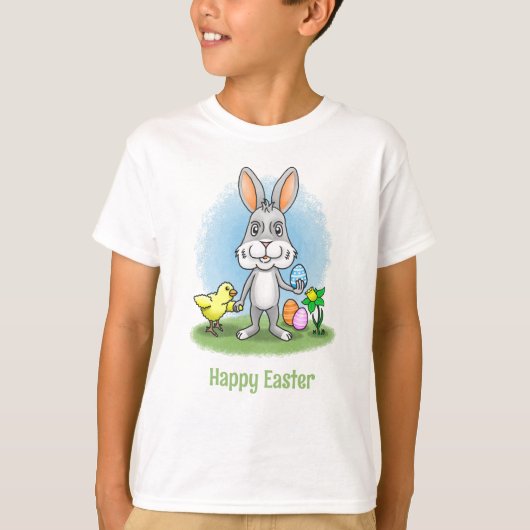 Chicken and the Easter bunny T-shirt (Voorkant)