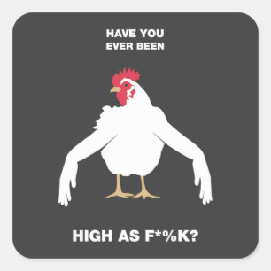 Chicken Arms Vierkante Sticker