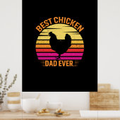 Chicken Art Best Chicken Poster (Keuken)
