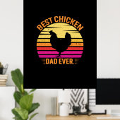 Chicken Art Best Chicken Poster (Thuiskantoor)