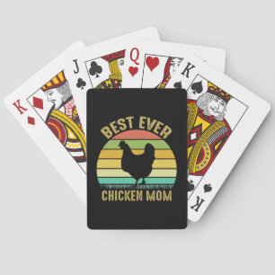 Chicken Art Best Ever Chicken Mama Pokerkaarten