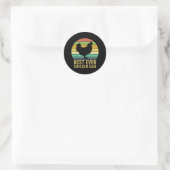 Chicken Art Best Ever Chicken Pap Ronde Sticker (Tas)