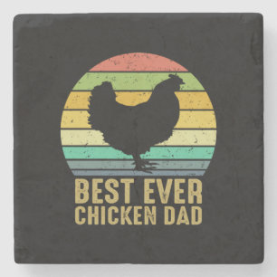 Chicken Art Best Ever Chicken Pap Stenen Onderzetter